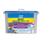 API Reef Master Test Kit 4 In 1 — SKU: APH305 — Main Image — Product Specifications & Highlights Key Features 4 Critical Reef Tests: Measures Calcium (Ca²⁺), Carbonate Hardness (KH), Phosphate (PO₄³⁻), and Nitrate (NO₃⁻) High Precision & Accuracy: Liquid titration and colourimetric methods deliver reliable results for delicate reef species. Comprehensive Kit: Includes 7 liquid test reagent bottles, 4 glass test tubes with snap caps, a holding tray, and laminated colour charts. High Yield Value: Performs over 500 total tests across all four testing parameters. Product Details Brand: API SKU: APH305 Product Type: Testing / Reef & Marine Test Kit Target Environment: Marine & Reef Aquariums Additional Information