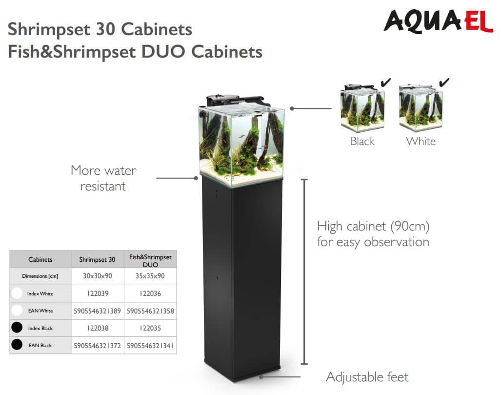 Aquael Fish & Shrimp Set Duo Cabinet Black