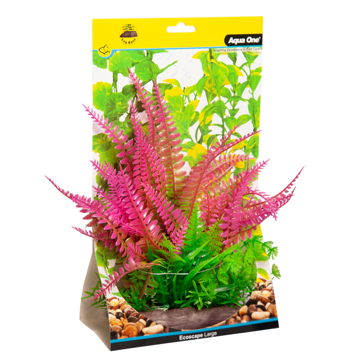 Ecoscape Large Wide Liquorice Fern Pink/hottonia Green
