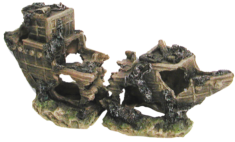 Ornament Shipwreck Sm 25×12.5cm 2 Pce