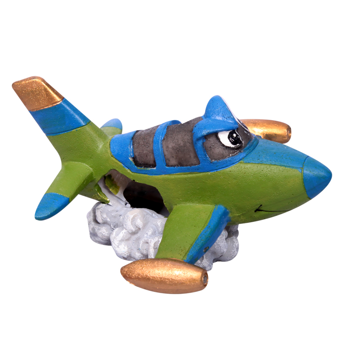 Ornament Aeroplane W Cloud 12.5×10.5×6.5cmh