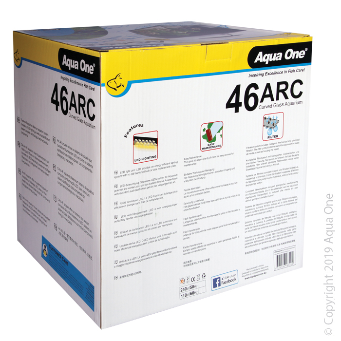 Arc 46 Glass Aquarium 46l 40l X 34.5d X 40cm H