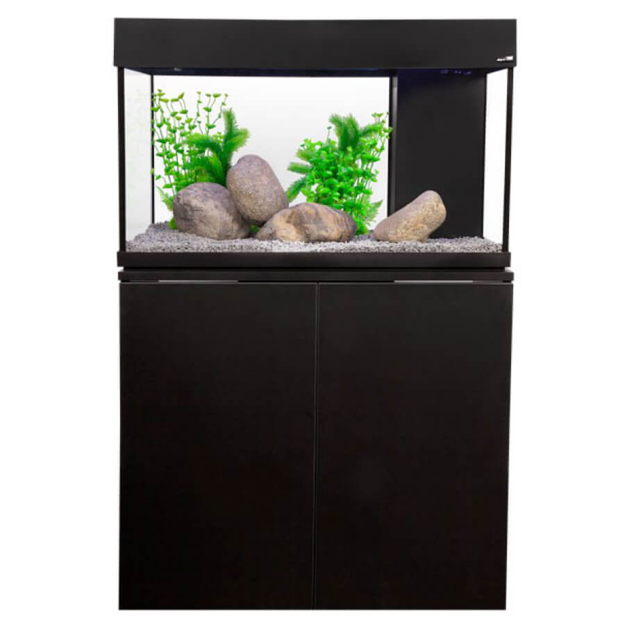 Aquavogue 125 Aquarium 125l 80w X 42d X 50/75cm H Black