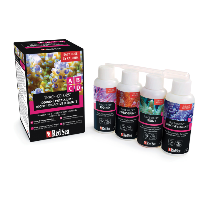 Red Sea Reef Care Coral Colours Abcd 4 X100ml Bottles Trial Pack