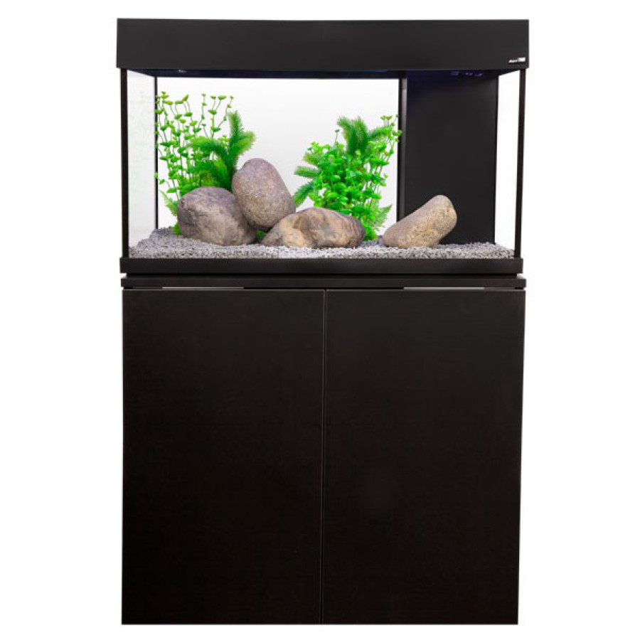 Aquavogue 125 Aquarium 125l 80w X 42d X 50/75cm H Black