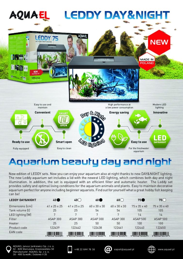 Aquael Leddy Day & Night 40 White Aquarium Set - Image 6
