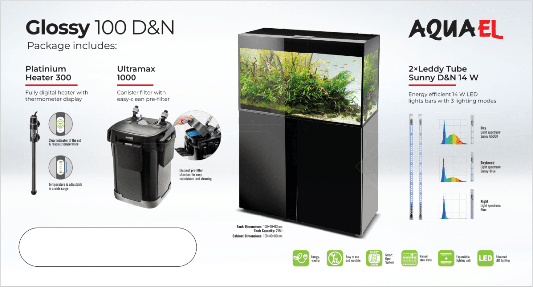 Aquael Glossy 100 Black Package