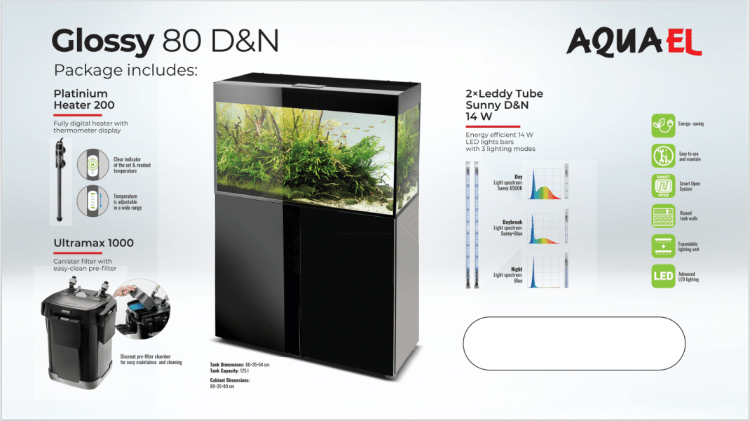 Aquael Glossy 80 Black Package