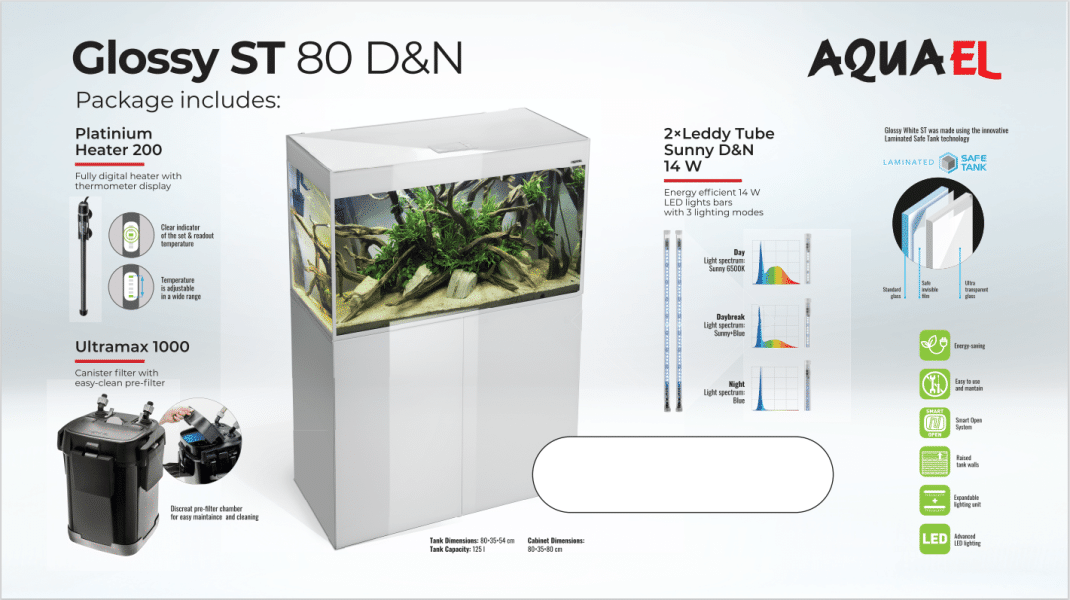 Aquael Glossy 80 White Package