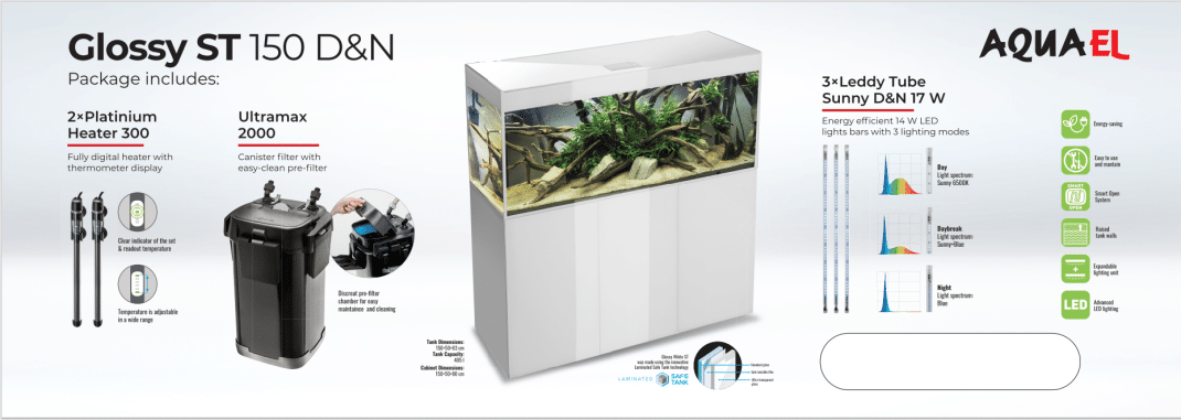 Aquael Glossy 150 White Package