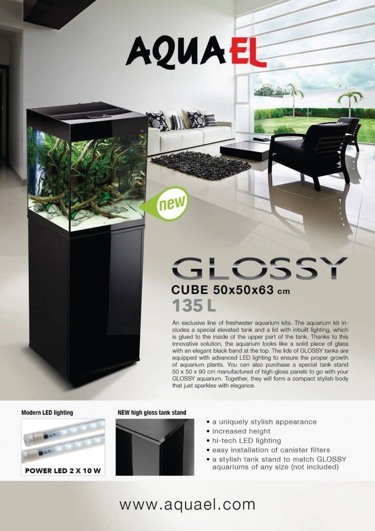 Aquael Glossy Cube Black Cabinet