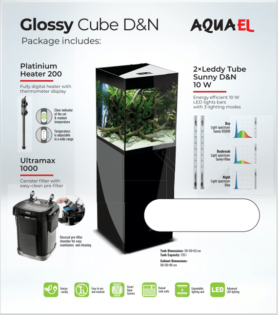Aquael Glossy Cube Black Package