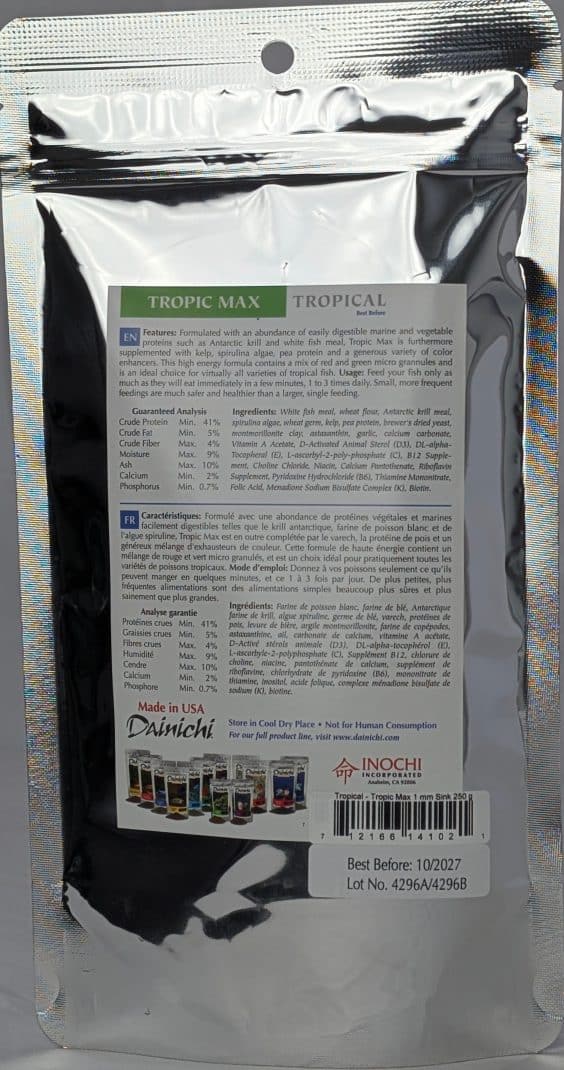 Dainichi Tropic Max 5kg Micro (0.9mm) Sinking Pellets