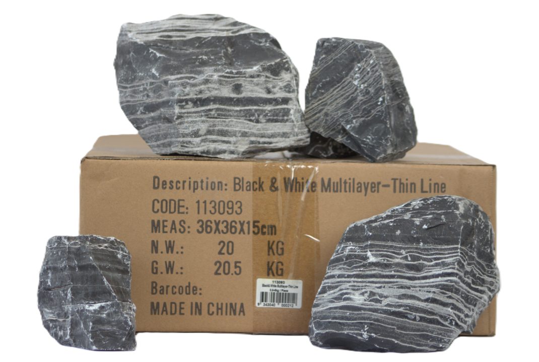 Ap Naturals Black & White Thin Line Stone 20kg
