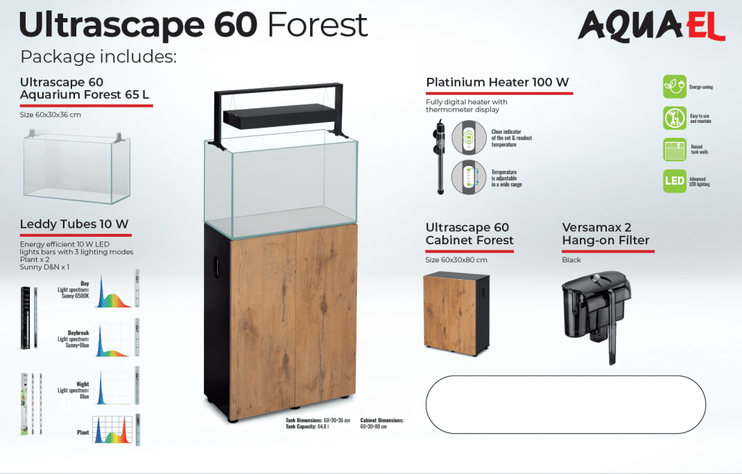 Aquael Ultrascape 60 Forrest Package