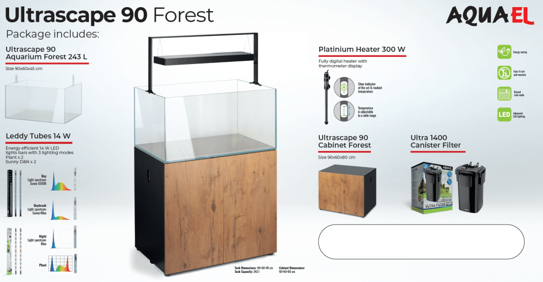 Aquael Ultrascape 90 Forrest Package