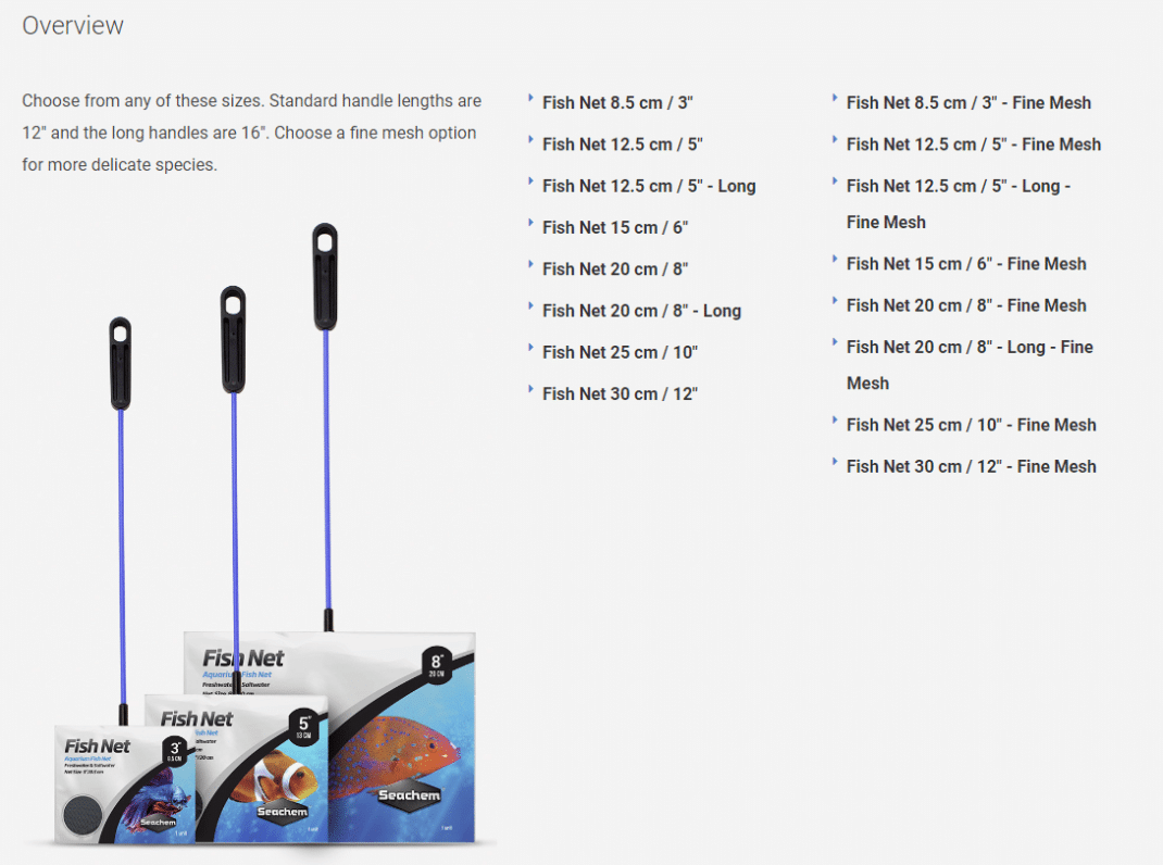 Seachem Fish Net 12.5cm / 5″