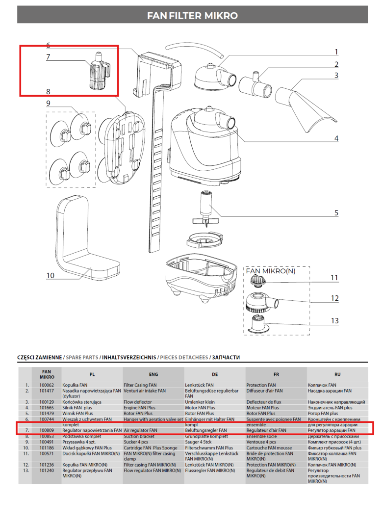 Aquael Air Regulator. Suits: Turbo Filter, Fan Filter Micro/plus, Uni Filter 500,750,1000(uv), Shrimp Set, Circulator