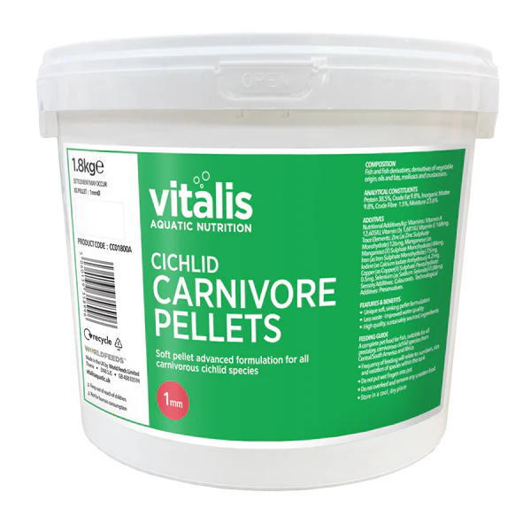 Vitalis Cichlid Carnivore Pellets 1mm 140g