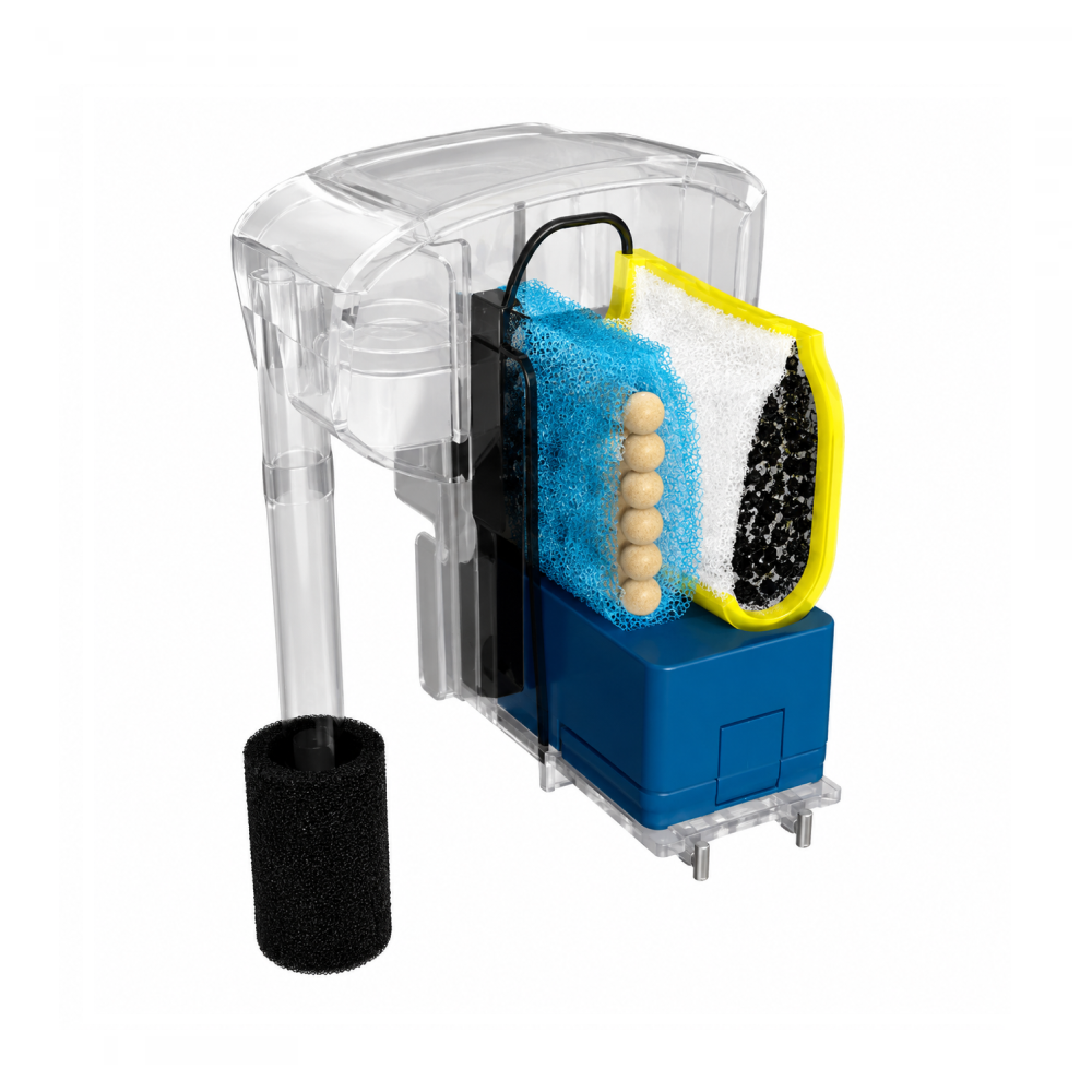 Fluval AquaClear 50 Zeo-Carb Insert (3 Pack) — Hybrid media insert blend of activated carbon & ammonia-removing zeolite for AquaClear 50 Power Filters — SKU: FAQ34 — Image 4 — Product Specifications & Highlights Key Features 2-in-1 Zeolite & Carbon Blend: Eliminates toxic ammonia while polishing water clarity. Prevents Waste Accumulation: Controls organic pollutants, yellow tint, and smells. Space-Saving Design: Combines two chemical media types into a single media tray slot. Convenient 3-Pack: Includes three individual drop-in pouches. Product Details Brand: Fluval / AquaClear SKU: FAQ34 Barcode (GTIN/UPC): 0015561196536 Product Type: Filter Media / Chemical Absorbers Package Dimensions: 110 mm (L) × 56 mm (W) × 125 mm (H) Gross Package Weight: 350 g (3× Quantity Pack) Target Environment: Freshwater Aquariums Only Compatibility: Fluval AC50 and AquaClear 50 Power Filters