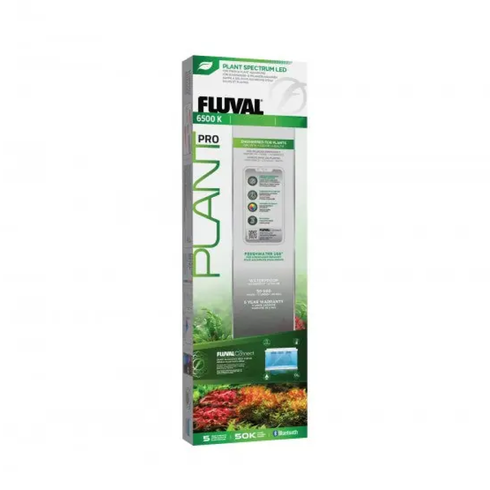 Fluval Plant Pro 4.0 LED Light 120W (117.5 - 153.7cm) — Flagship planted light bar for large aquascapes giving commercial-grade PAR energy coverage — SKU: FLED86 — Main Image — Product Specifications & Highlights Key Features Maximum 120-watt intensity, giving High-Powered Performance: Unmatched PAR penetration for large-scale planted setups. Designed for aquascapes requiring higher light levels. High CRI brings out the true, vibrant colours of plants, ensuring natural colour reproduction. Gives up to 2X the output of a single Plant 4.0 LED strip light (7500K) Wireless App Control: Complete control over photoperiod, intensity, and 6 spectrum channels. Its Programmable 24 Hour Light Cycle customises sunrise, mid-day, dusk, and night settings to mimic natural sun and moon cycles, with a customisable colour spectrum for full control, where you can easily adjust colour output and intensity to suit your aquascape. Heavy-Duty Heat Dissipation: Solid aluminium body prevents overheating and extends LED lifespan. Dual angle-mounted lightboards provide flexible mounting options and allow easy installation on a variety of aquarium widths and setups. This includes a suspension kit and tank mounts. IP67 Submersible Standard: Sealed against splashing, moisture, and short submersions. Advanced Waterproofing of IP67 water rating ensures moisture and dust protection, with a high-quality glass lens providing additional peace of mind. It has preset environments set up in the app, which allows you to own or choose from several convenient planted aquarium profiles. You can optimise using the app to ensure maximum light dispersion in aquariums of all sizes. Product Details Brand: Fluval SKU: FLED86 Barcode (GTIN/UPC): 0015561168984 Product Type: Aquarium Lighting / High-Output LED Fixtures Package Dimensions: 1265 mm (L) × 200 mm (W) × 85 mm (H) Gross Package Weight: 4800 g Target Environment: High-Tech Freshwater Planted Aquariums Power & Output:120 Watts, 90 CRI rating, 10,000 lumens, 7,500K colour temperature, and Size = 46–60″ inches / 117.5–153.7 cm LED Light Unit Protection: Advanced IP67-rated water, moisture, and dust protection Package Includes: LED light with 2 m cord, Height-adjustable riser brackets, Suspension kit, and AUS power supply Light Output Specification  90 CRI rating (Colour Rendering Index). An excellent CRI rating renders vivid fish and plant tones for authentic, true-to-nature viewing 10,000 lumens 7,500K colour temperature Commercial-grade PAR energy through dual-angled lightboards provides wall-to-wall coverage for demanding photosynthesis