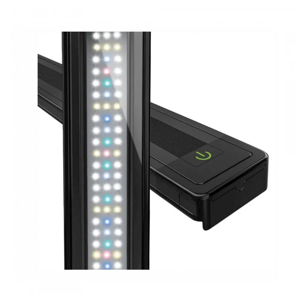 Fluval Plant Spectrum 4.0 LED Light 59W (110.5 - 148.1cm) — High-output light bar for large aquariums supporting lush plant growth in deep tanks — SKU: FLED83 — Image 2 Fluval Plant Spectrum 4.0 LED Light 59W (110.5 - 148.1cm) — High-output light bar for large aquariums supporting lush plant growth in deep tanks — SKU: FLED83 — Image 2 — Product Specifications & Highlights Key Features Maximum 59W PAR Output: Strong light energy output reaches the deepest tank corners. Powerful full-spectrum lighting for maximum plant growth, colour, and health. Customisable, independently controlled colour channels. Excellent CRI (Colour Rendering Index) renders vivid fish and plant tones for authentic, true-to-nature viewing. Independent Channel Tuning: Fine-tune Pink, Cyan, Blue, Yellow, and White LED channels. Operated exclusively via the FluvalConnect mobile app, which has a programmable 24-hour light cycle that adjusts sunrise, mid-day, dusk, and night settings to mimic natural sun and moon cycles. The mobile app also has preset environments – select from several convenient aquarium profiles. IP67 Waterproofing: Engineered for long-term endurance in humid environments. It has an IP67 rating for advanced water, moisture and dust protection, with a high-quality glass lens. Built using an aluminium alloy frame that dissipates heat evenly to improve lighting efficiency and longevity. Smooth Photoperiod Ramping: Prevents algae growth by providing gradual natural light cycles. Extendable brackets accommodate a range of aquarium widths for on-tank mounting. Riser brackets allow adjustable vertical positioning (included). Please note: Optional suspension kit is sold separately (Item #A20482) and is not part of this product package. Product Details Brand: Fluval (Germany) SKU: FLED83 Barcode (GTIN/UPC): 0015561168885 Product Type: Aquarium Lighting / Planted LED Fixtures Package Dimensions: 1270 mm (L) × 155 mm (W) × 70 mm (H) Gross Package Weight: 2400 g Target Environment: Freshwater Planted Aquariums Power & Output: 46 Watts, 90 CRI rating, 4,700 lumens, 7,500K colour temperature, and Size = 43–58″ inches / 110.5–148.1 cm LED Light Unit Protection: Advanced IP67-rated water, moisture and dust protection Package Includes: LED light with 2 m cord, Extendable riser brackets and AUS Power supply Light Output Specification in Diagram Visual Graph: 90 CRI rating (Colour Rendering Index) 4,700 lumens 7,500K colour temperature Superior higher PAR values provide a better environment for photosynthesis