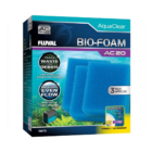 Fluval AC20 Bio-Foam Filter Insert Blue (3 Pack) - SKU: FAQ20 - SKU: FAQ20 - - Main Image - - Product Specifications & Highlights Key Features Ultra-Dense 30 PPI Foam: Maximises particle retention without causing restricted water flow or filter overflow. Dual Biological & Mechanical Action: Traps organic waste while providing extensive surface area for beneficial nitrifying bacteria. Precision Custom Fit: Fits flush against the filter basket walls to prevent water bypass. 3-Pack Value Box: Supplies up to 6 months of continuous replacement media. Product Details Brand: Fluval SKU: FAQ20 Product Type: Filter Media / Sponge & Bio Foam Inserts Pore Density: 30 PPI (Pores Per Inch) Quantity: 3 Bio-Foam Inserts Per Pack Compatibility: Fluval AquaClear 20 (AC20) Power Filters Package Dimensions: 121 mm (L) × 88 mm (W) × 49.5 mm (H) Gross Package Weight: 176 g Target Environment: Freshwater & Marine Aquariums
