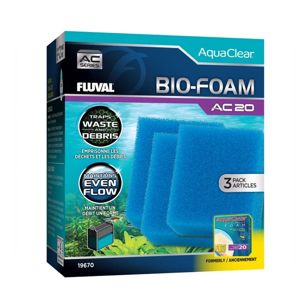 Fluval AC20 Bio Foam Insert Blue 3 Pack