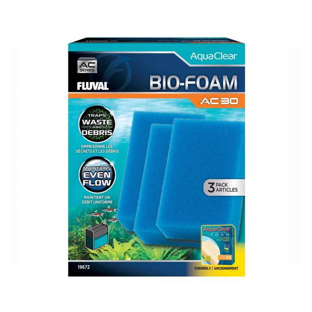 Fluval AC30 Bio Foam Insert Blue 3 Pack