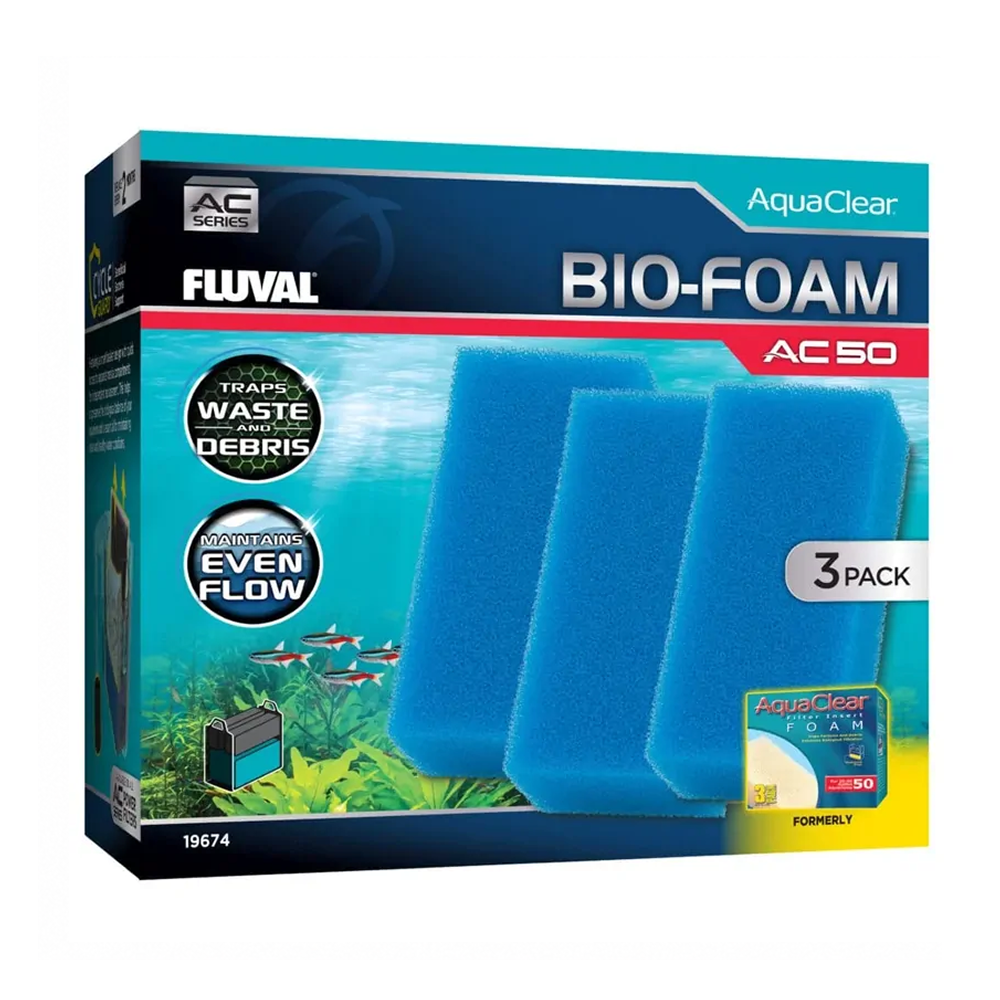 Fluval AC50 Bio Foam Insert Blue 3 Pack