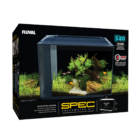 Fluval Spec XV Aquarium Black 60L - (60-litre/16 US gallon Fish Tank with Sleek, etched-glass aluminium trim body) - SKU: SPEC11 - Main Image - Product Specifications & Highlights Key Features Architectural Etched Glass & Aluminum Trim: Contemporary slim-profile design hides filtration components while maximising viewing area. High-Output 7000K Planted LED: Full-spectrum daylight LED fixture with a sleek aluminium casing to promote plant photosynthesis. Hidden 3-Stage Filter Compartment: Concealed rear filtration tower houses mechanical foam, active carbon, and BIOMAX biological rings. Low-Voltage Power Supply: Energy-efficient lighting and pump system designed for safe, whisper-quiet operation. Product Details Brand: Fluval SKU: SPEC11 Barcode (GTIN/UPC): 0015561105255 Product Type: Freshwater Aquarium / All-In-One Kits Tank Volume: 60 Litres (16 US Gallons) Tank Dimensions: 550 mm (L) × 200 mm (W) × 450 mm (H) Colour Finish: Black Package Dimensions: 682 mm (L) × 407 mm (W) × 506 mm (H) Gross Package Weight: 15,180 g (15.18 kg) Target Environment: Freshwater & Planted Aquariums