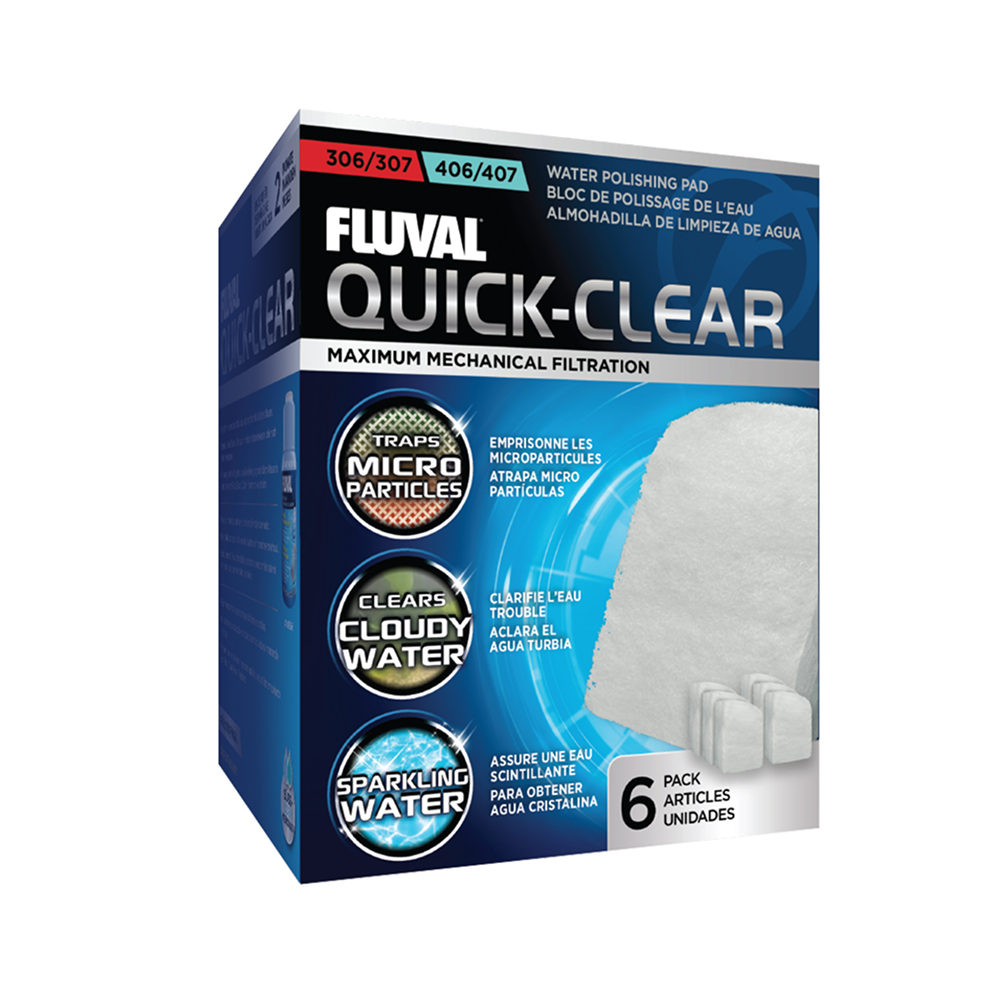 Fluval Quick Clear Polishing Pads Suits 306/307 & 406/407 – 6 pack
