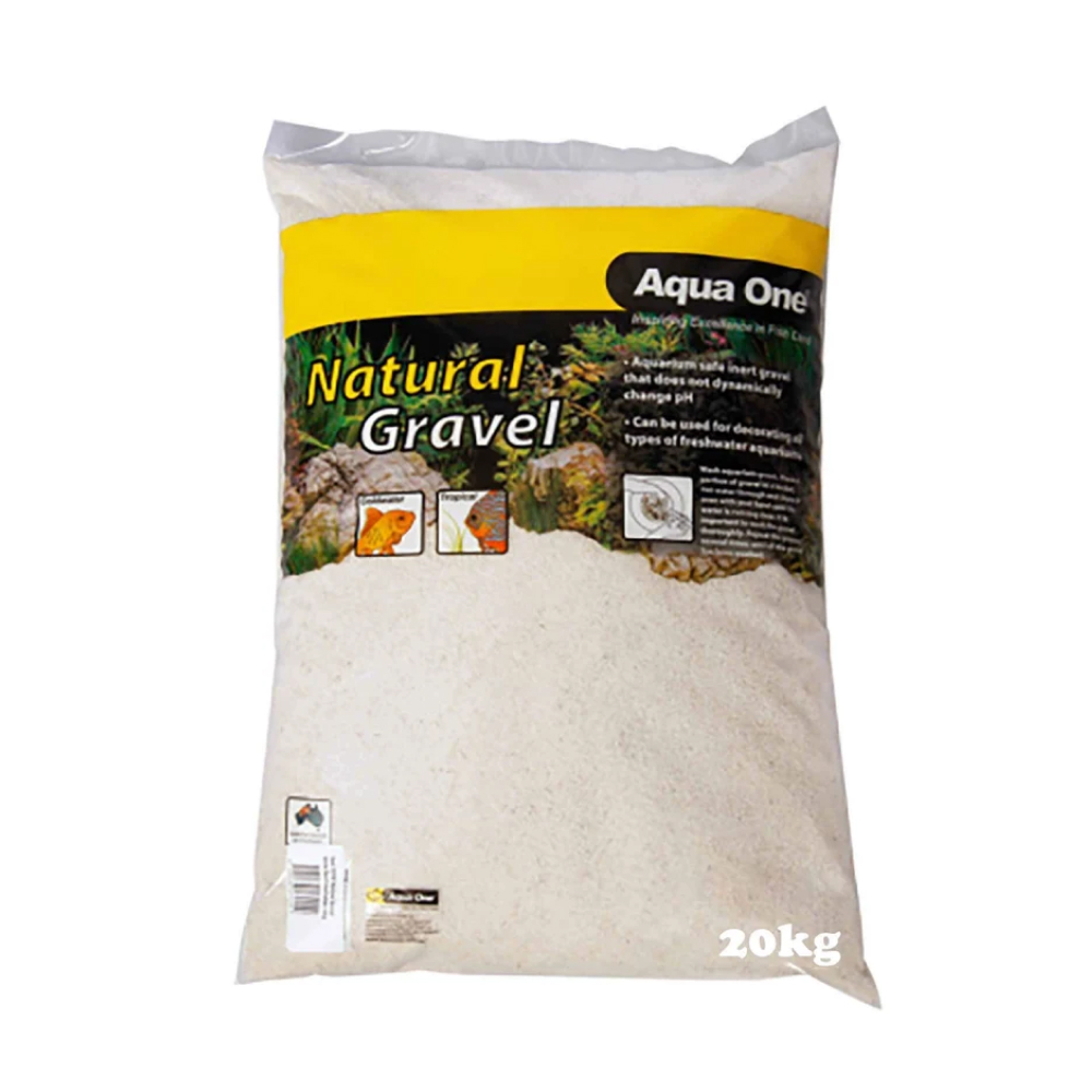 Aqua One Natural Gravel White Sand Australian 20kg